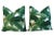 Large Tropical Banana Leaf Feather/Down Pillows 24" Square- a Pair For Sale In Los Angeles - Image 6 of 8