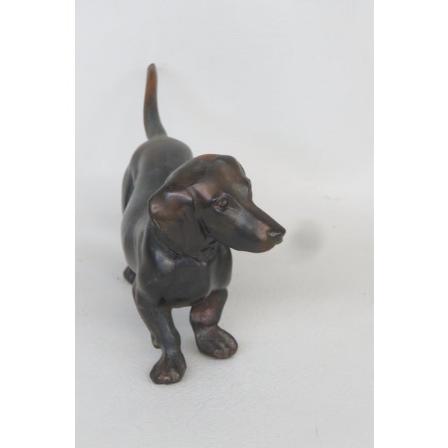 Mid 20th Century Buxtehude Dachshund Metal Dog Standing Figurine 4703b For Sale - Image 5 of 11
