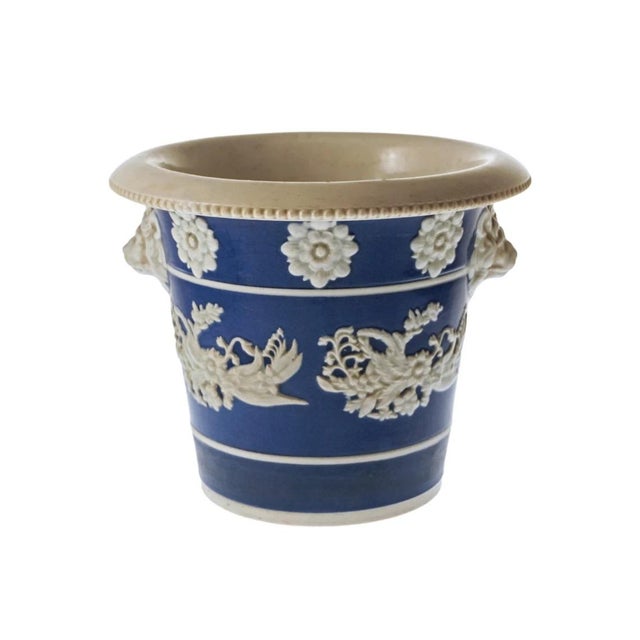 Cachepot and Stand Georgian Antique Chetham & Woolley Flowerpot Planter Jardiniere Lion Handle English Country Decor...