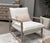 Transitional Performance White Boucle Sling Hamlin Club Chair by Essentials for Living For Sale - Image 3 of 11