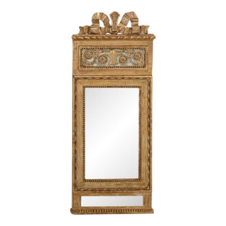Early 19th Century Gold Gilt Swedish Trumeau Mirror For Sale