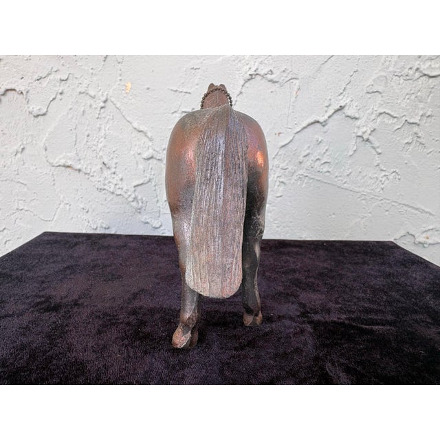 1930s Early 20th Century Cast Metal Horse Coin Bank by Creative, Brooklyn Ny 5.25” For Sale - Image 5 of 10