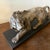 A 1940s Art Deco Silver Plate on Copper Italian Sculpture of a Roaring Lion For Sale - Image 13 of 16