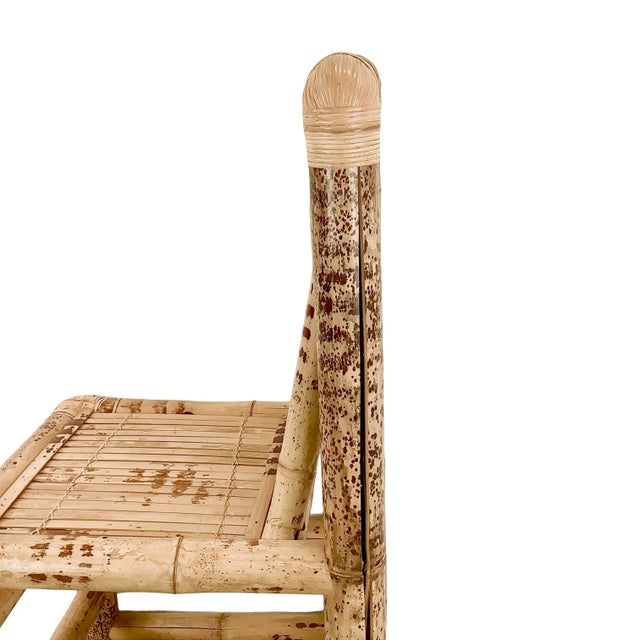 Vintage Natural Bamboo Side Chair With Wrapped Details For Sale In Philadelphia - Image 6 of 18