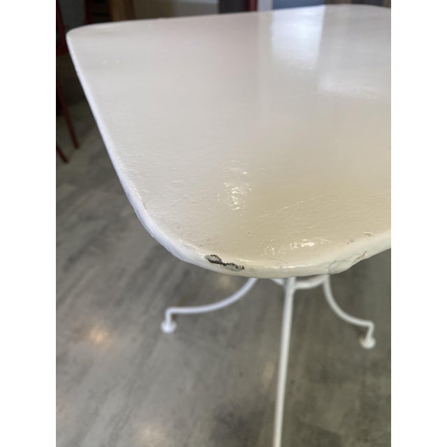 Square White Garden Table in Metal, 1950s For Sale - Image 4 of 18