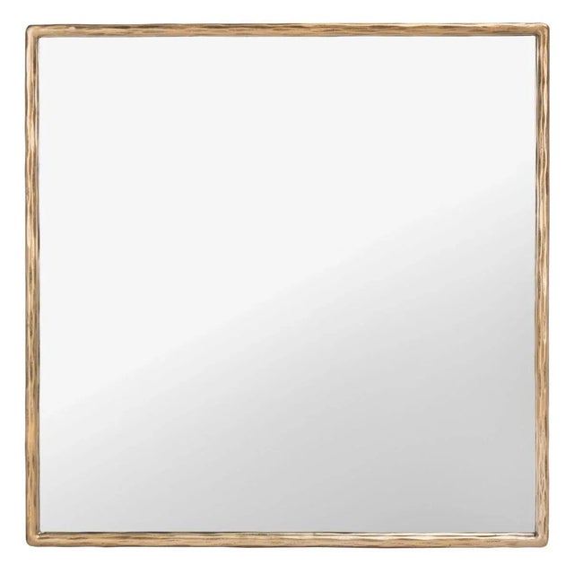Not Yet Made - Made To Order Yvette Square Metal Mirror - Brass For Sale - Image 5 of 5