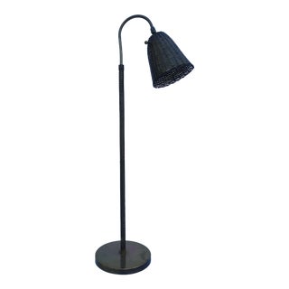 1976 Chapman Woven Brass Floor Lamp For Sale
