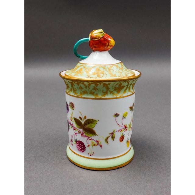 Mid 20th Century Mid 20th Century Sevres Modele Et Decoration Exclusive a La Main French Porcelain Jam Jar For Sale - Image 5 of 8