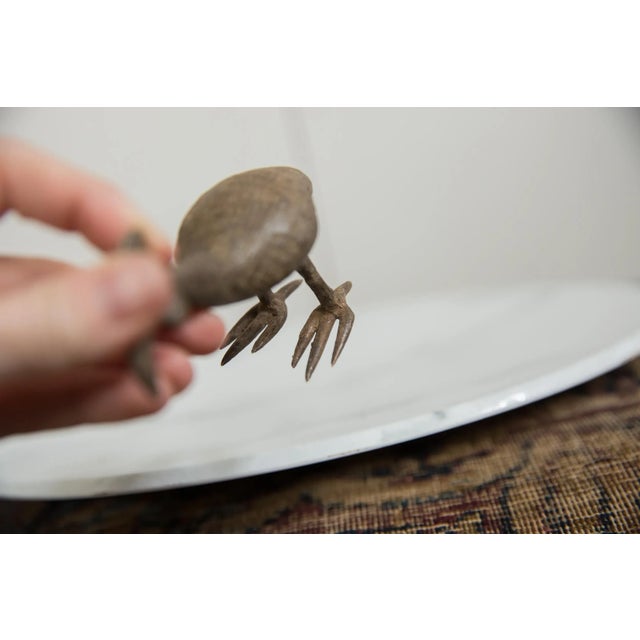 African Vintage African Bronze Kori Bustard Bird For Sale - Image 3 of 6