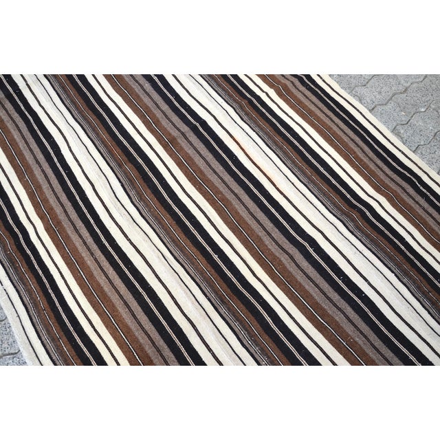 1960s 1960s Handmade Stripe Kilim Rug For Sale - Image 5 of 11