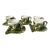 Vintage Majolica Style Shell Cup and Saucers Set of 9 Pieces For Sale