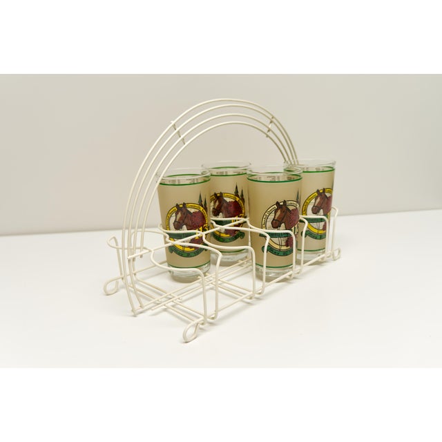 Metal Mid Century Modern White Metal 8 Drinks Caddy For Sale - Image 7 of 9