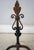 Gothic Pair Vintage Fleur -De- Lis Iron Work Fireplace Andirons For Sale - Image 3 of 10