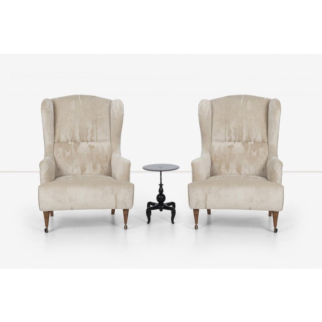Luigi Caccia Dominioni Pair of Ambrosianeum High-Back Lounge Chairs for Azucena, 1955 For Sale In Chicago - Image 6 of 13
