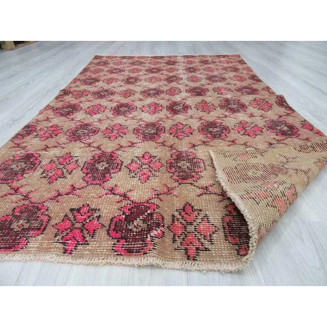 Vintage Turkish Hand-Knotted Rug - 4'3" x 6'10" For Sale In Los Angeles - Image 6 of 6