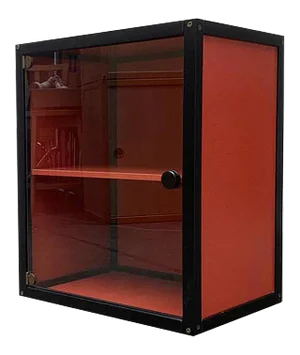Vintage German Postmodern Profilsystem Collection Container with Glass Door by Elmar Flötotto for Flötotto