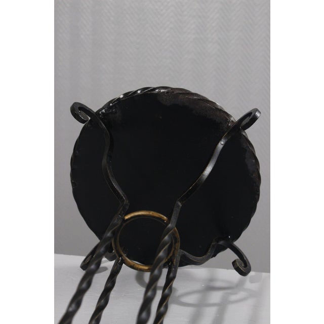 French Wrought Iron Gueridon Column Table by Gilbert Poillerat, 1930s For Sale - Image 12 of 17