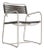 Brown Jordan Walter Lamb Aluminum Arm Chair, Dove frame with Coal fabric For Sale