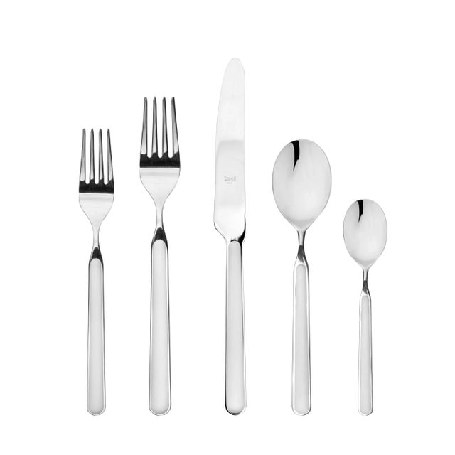 Contemporary Mepra Fantasia 5-Piece Flatware Set, Porcellana For Sale - Image 3 of 3