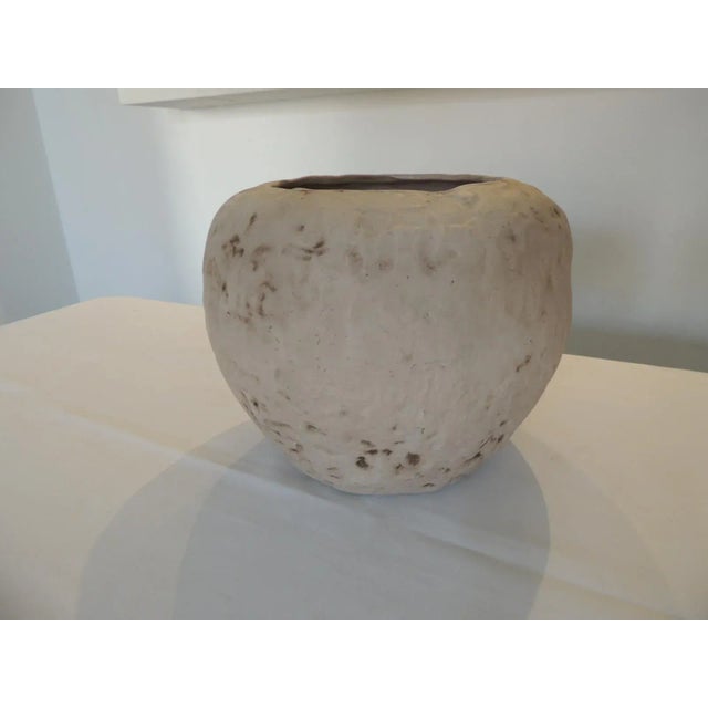 Mid-Century Modern Ceramic Round Decorative Vase For Sale - Image 4 of 8