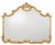 Baroque Hand Carved Overmantel Mirror in Antiqued Gold Metal Leaf Finish