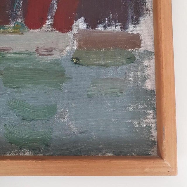Swedish School, Harbour Scene, 1960s, Oil on Canvas For Sale - Image 8 of 18