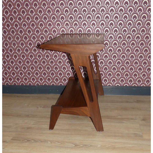 1960s Double-Tier Side Table in Teak Wood, 1960s For Sale - Image 5 of 14