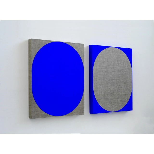 Louise Blyton "Blue Nesting", Painting For Sale - Image 4 of 6