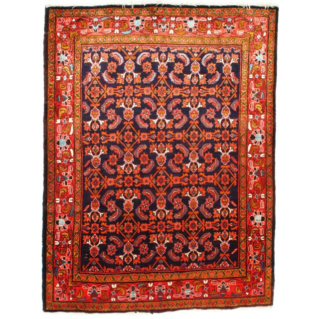 1980s 1980s Pasargad Navy Persian Hamdan For Sale - Image 5 of 5