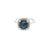 Traditional Natural Sapphire Diamond Ring Size 6.5 14k White Gold 2.25 Certified For Sale - Image 3 of 9