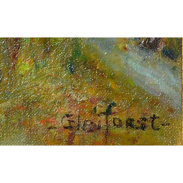 Autumn Trees - Mid Century Small-Scale Landscape, Signed Oil Painting by Helen Enoch Gleiforst For Sale - Image 4 of 4