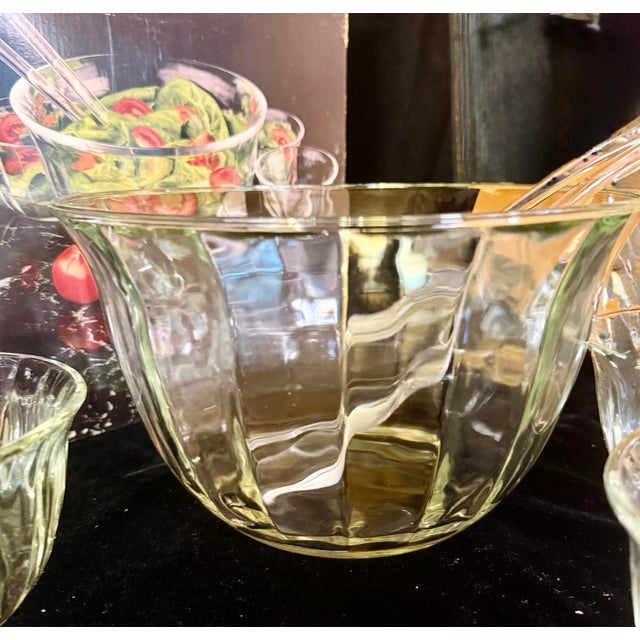 1980s The Toscany Collection Sierra Seven Piece Salad Set 7 pcs with original box For Sale - Image 4 of 12