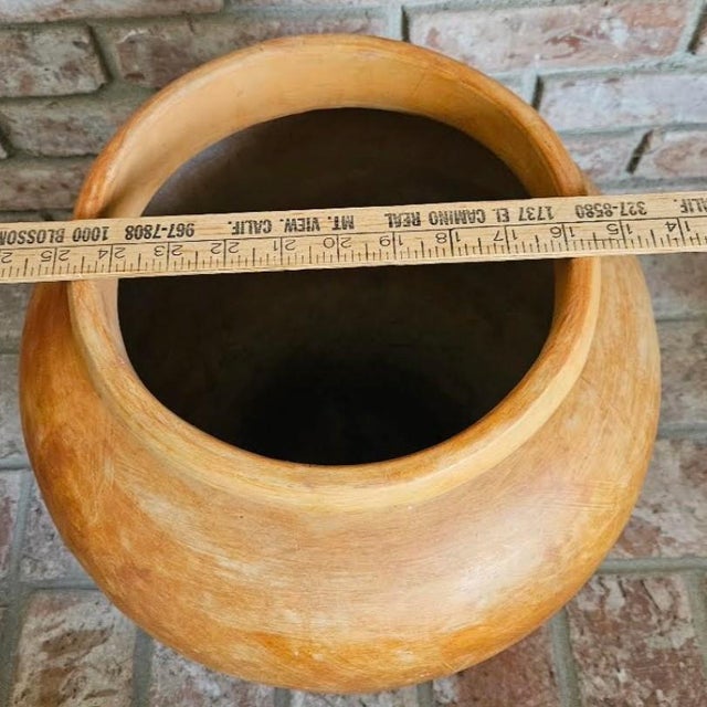 Vintage 1970s Mexican Artistic Hand Made Glazed Clay Water Jug Pot Planter For Sale In Monterey, CA - Image 6 of 9