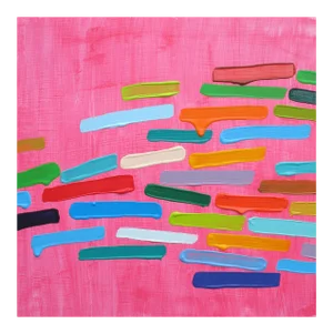 Contemporary Acrylic on Panel Painting "Quite a Bit" by Martina Nehrling