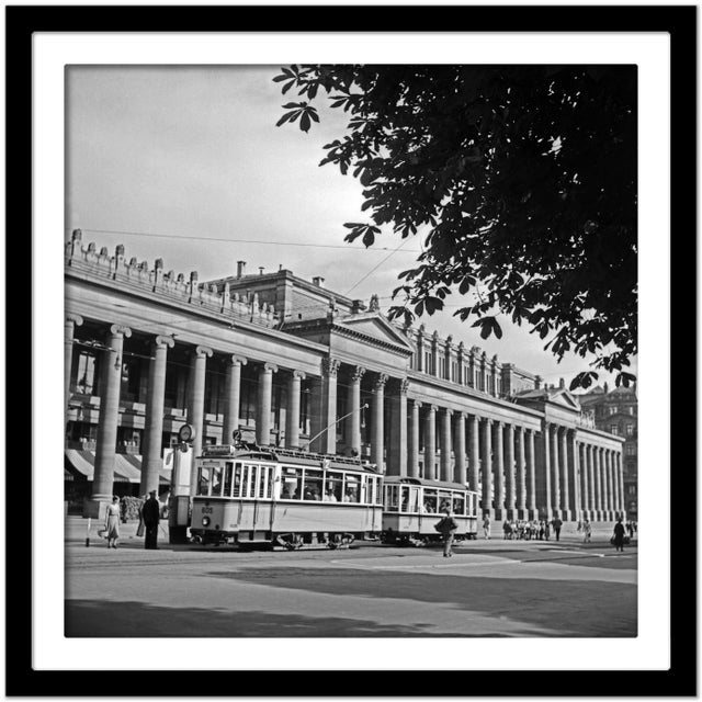 Tram Line No.2 Front of Koenigsbau Palace, Stuttgart Germany, 1935 For Sale - Image 4 of 5