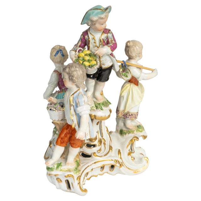 Antique Porcelain Sculpture from Meissen, 1700s For Sale - Image 9 of 9