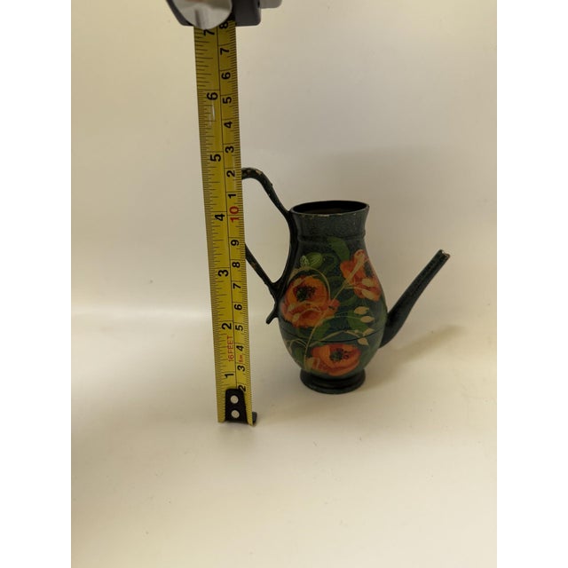 Early 19th Century Hand-Painted American Toleware Miniature Salesman Sample Coffee Pot For Sale - Image 11 of 11