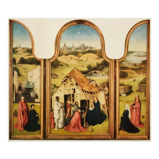 1955 After Bosch "The Epiphany", Vintage Full-Color Print For Sale