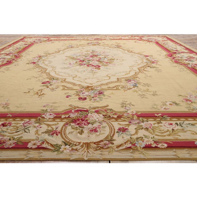 Vintage Chinese Aubusson Rug, 11'08 X 15'05 For Sale - Image 9 of 10