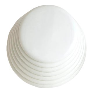 Leucos Murano Glass Sliding Layers White Coban Flush Fixture, Italy, 1970s For Sale