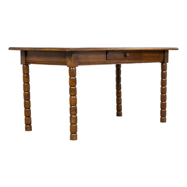 Late 19th Century French Provincial Oak Farm Table For Sale