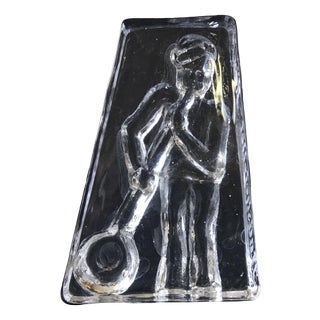 Vintage Handmade Sculpture of Glass Blower from Lindshammar For Sale