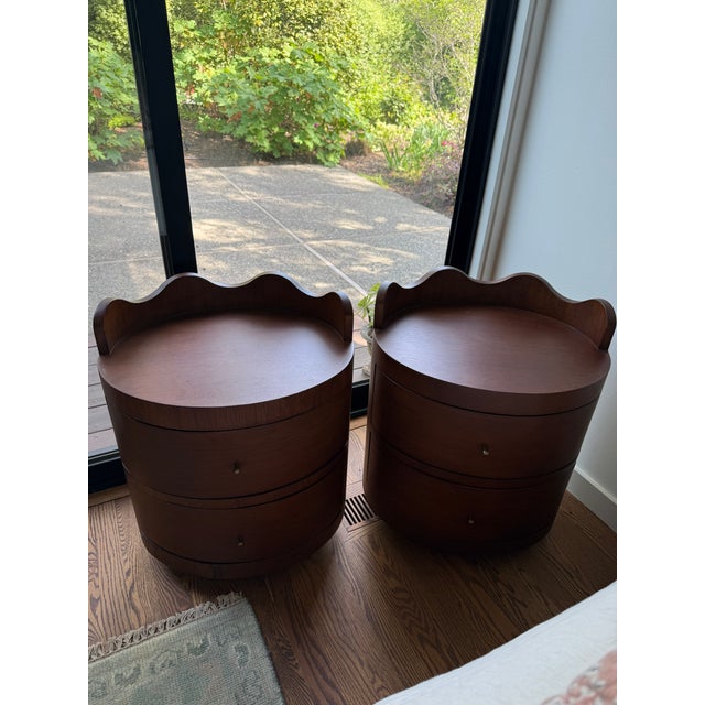 Lulu and Georgia by Sarah Sherman Samuel Ripple Nightstand Set of 2 For Sale - Image 10 of 12