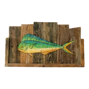 Vintage Rustic Folk Art Painting Sign