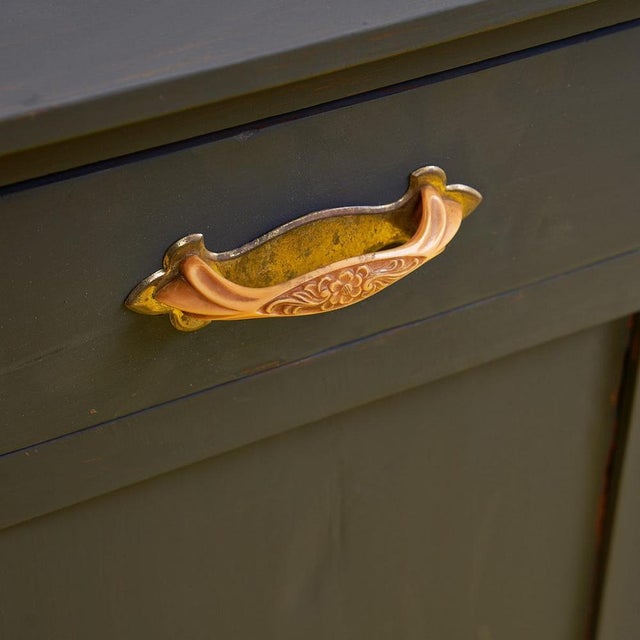 Black Wooden Bedside Table with Gilt Details For Sale - Image 3 of 8