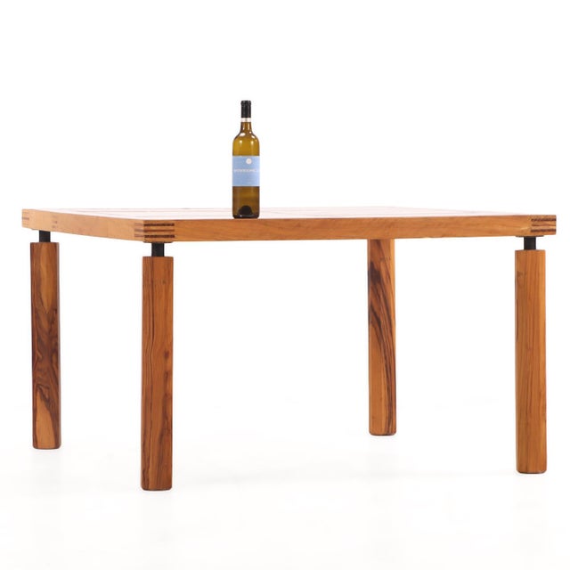 1960s Italian Olive Wood and Travertine Dining Table, C. 1960 For Sale - Image 5 of 7