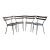Set of Four Sculptural Garden Dining Chairs For Sale