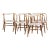 Jack Cartwright for Boling Chair Company Mid Century Walnut Dining Chairs - Set of 6 For Sale
