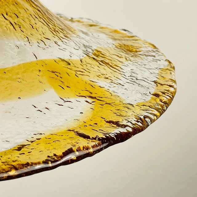 Gold Vintage Murano Glass Pendant Lamp from AV Mazzega, Italy, 1950s For Sale - Image 8 of 15