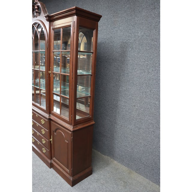 Harden Charleston Collection Cherry Georgian Breakfront China Cabinet For Sale - Image 18 of 18